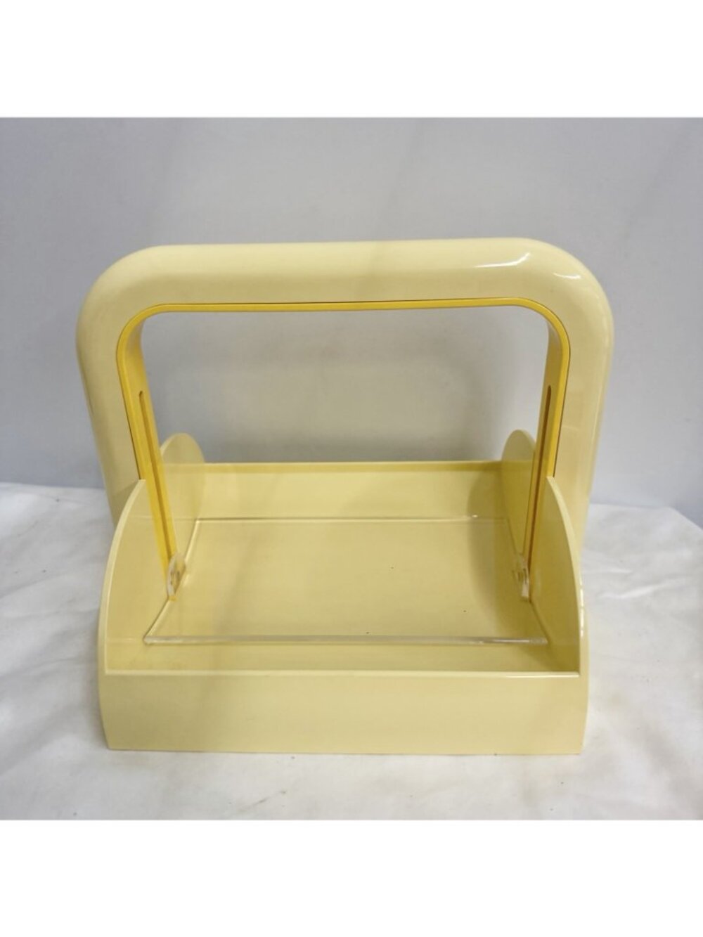 GUZZINI Made In Italy Yellow Napkin Holder 80’s era Retro Used